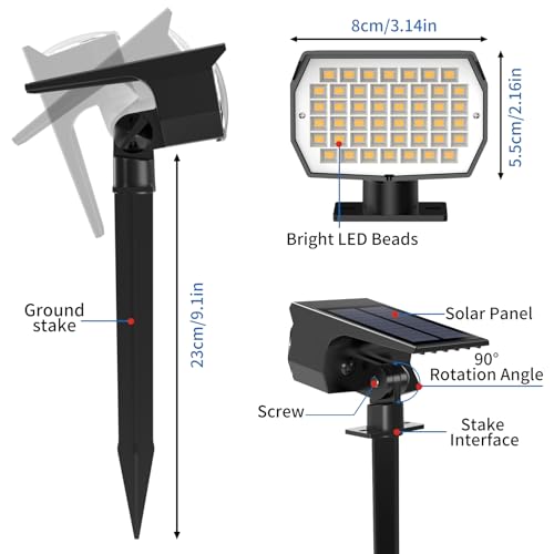 Solar Spot Lights Outdoor 6 Pack (6 Count)