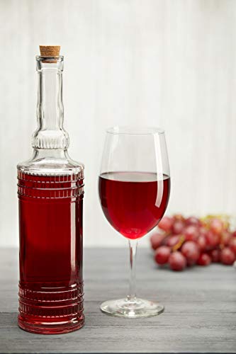 Large Clear Decorative Glass Bottle with Spout and Cork