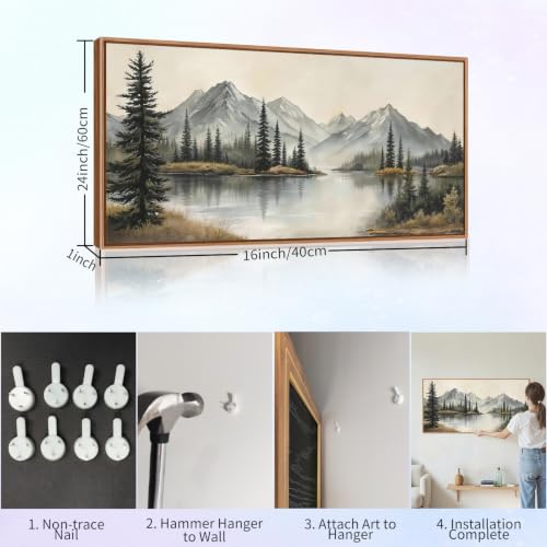 Snow Mountain Framed Canvas Wall Art