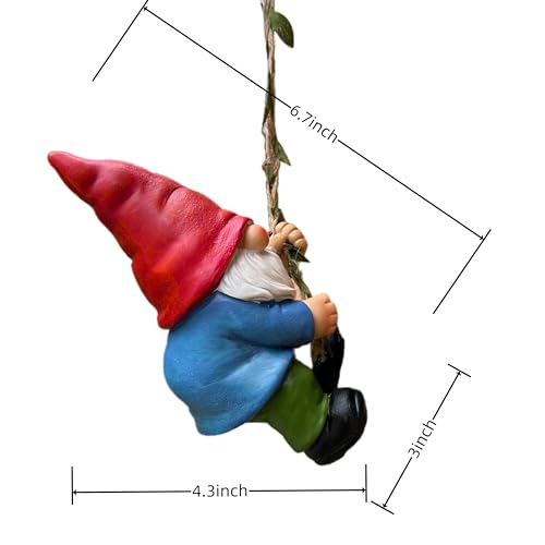 Hanging Gnome Garden Statue Decoration