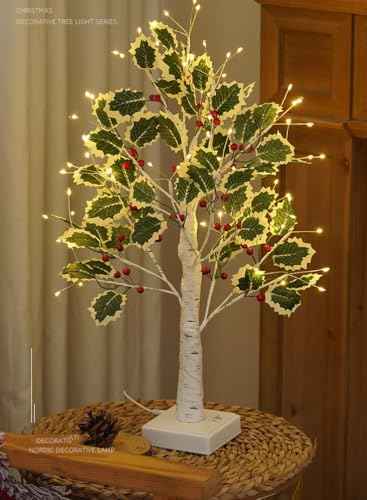 2FT Fairy Lights Birch Tree 72 LED Tree Lamp with Timer for Easter Christmas Decorations Light Spirit USB or Battery Powered Branch Lighted Trees Indoor Outdoor