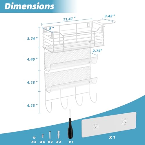 3 Tier Hair Tool Organizer Wall Mount