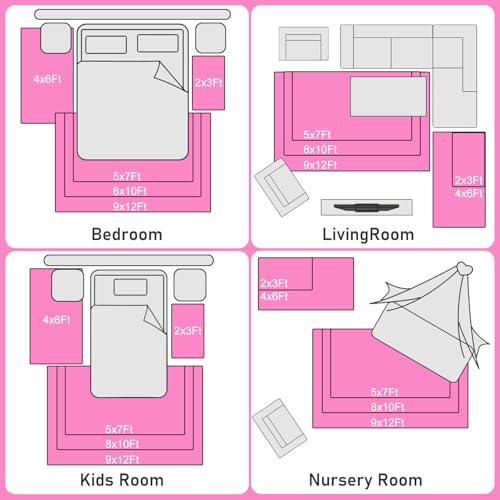 Soft Fluffy Rug for Living Room Bedroom
