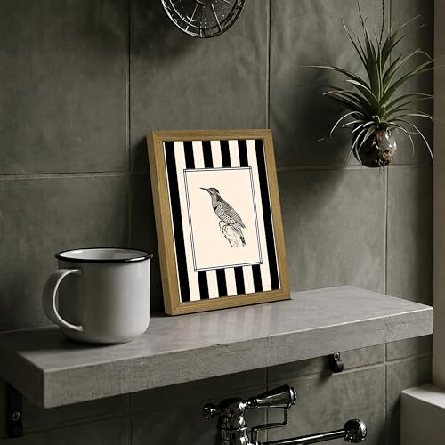 Framed Bird Canvas Wall Art Picture