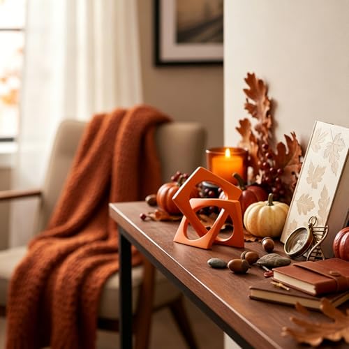 Orange Knot Statue for Coffee Table Centerpiece Decor