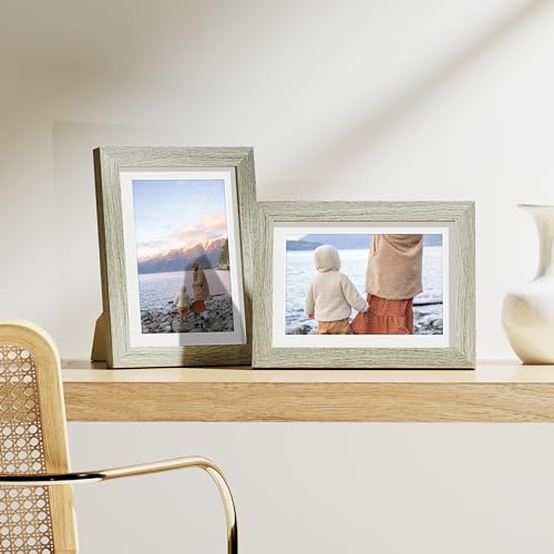 5x7 Picture Frames Set of 9 for Wall Mount or Tabletop (9 Count)