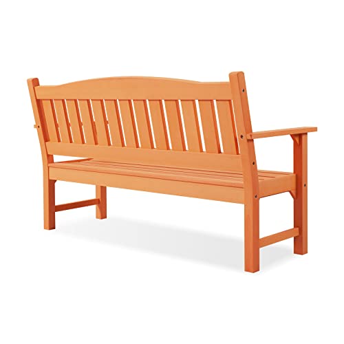 3 Person Poly Lumber Outdoor Bench Weatherproof