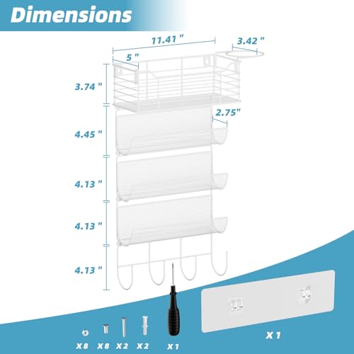 4 Tier Hair Tool Organizer Wall Mount