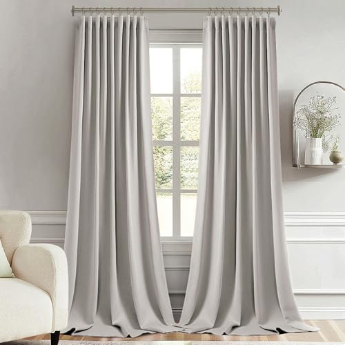 Cobblestone Back Tab Blackout Curtains 52x108 Inch Long 2 Panels Set (2 Count)