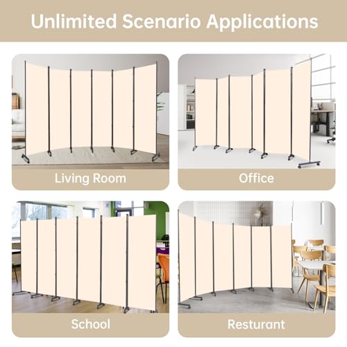 Room Divider Large 6 Panel Privacy Screen