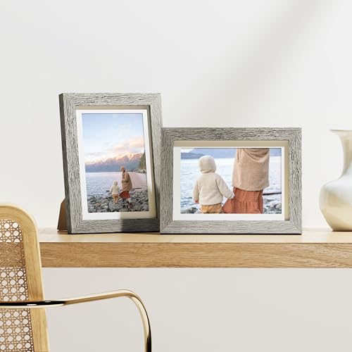 5x7 Picture Frames Set of 9 for Wall or Tabletop Display (9 Count)