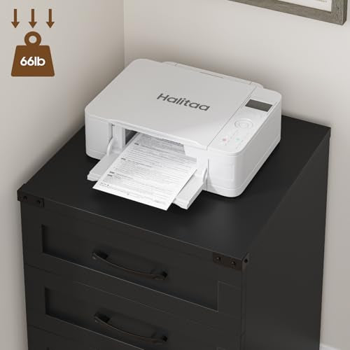 Farmhouse 3 Drawer Small File Cabinet with Wheels