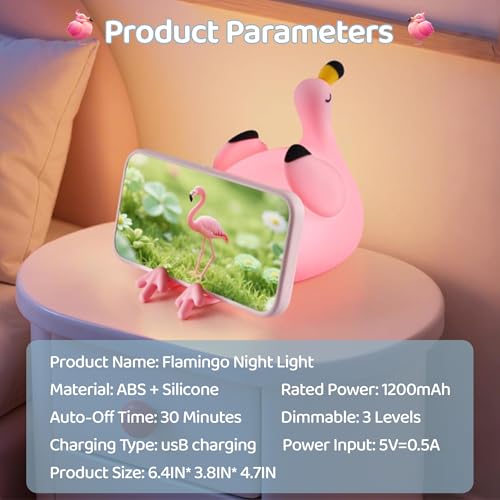 Flamingo Night Light for Kids