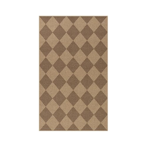 Checkered Easy Jute Indoor Outdoor Rug