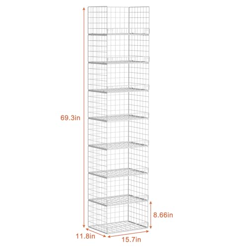 8 Tier Stackable Closet Organizers and Storage Shelves