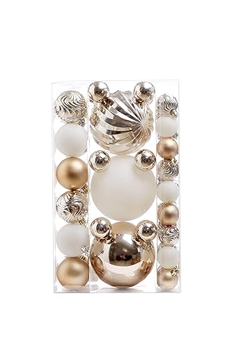 50pcs Shatterproof Christmas Ball Tree Ornaments (50 Count)