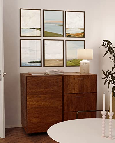 16x20 Walnut Oak Wood Picture Frames Set of 25
