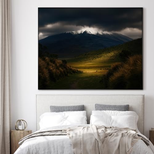 60"x72" Extra Large Framed Wall Art Majestic Snow