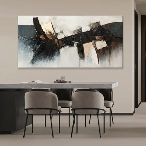 Large Abstract Wall Art For Living Room Prints Artwork Abstract Canvas Art Wall Decor Black Wall Art Modern Painting Print Picture For Hotel Office Home Artwork 29x58 Inch