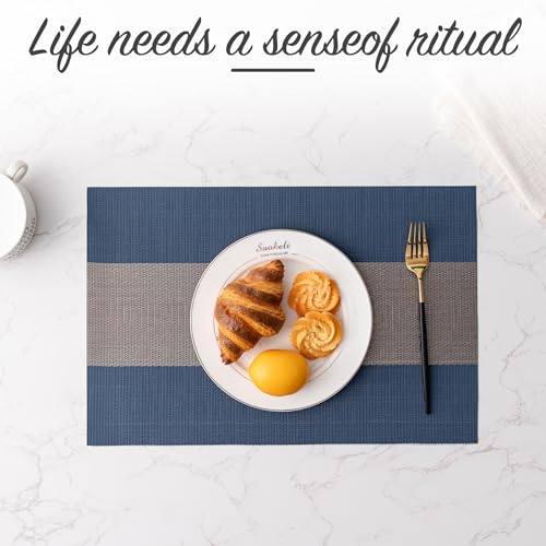 Placemats Set of 6 Washable Indoor (6 Count)