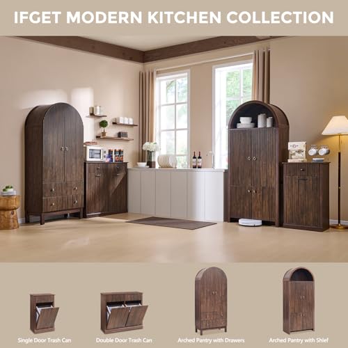 Triple Tilt Out Trash Can Cabinet