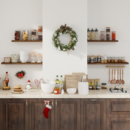32Inch Floating Shelves for Wall 2 Pack Wood Shelves for Kitchen (2 Count)