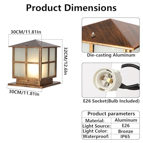 Outdoor Post Light Fixture