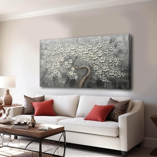 White Flower Wall Decor Living Room Decor Bedroom Decor Aesthetic Hand