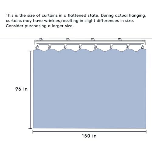 Room Divider Ceiling Mounted Curtains Track Sets Extra Wide Blackout Curtain Flexible Tracks for Bedroom Privacy Partition Separator