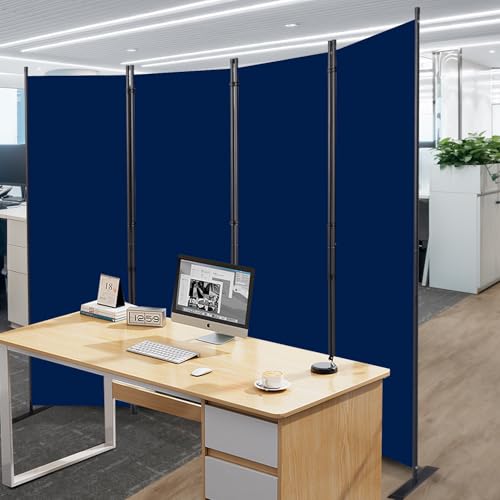 Room Divider 4 Panel Folding Privacy Screens with Wider Feet