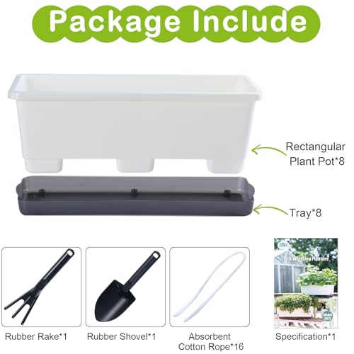 Window Box Planter 8 Pcs (8 Count)