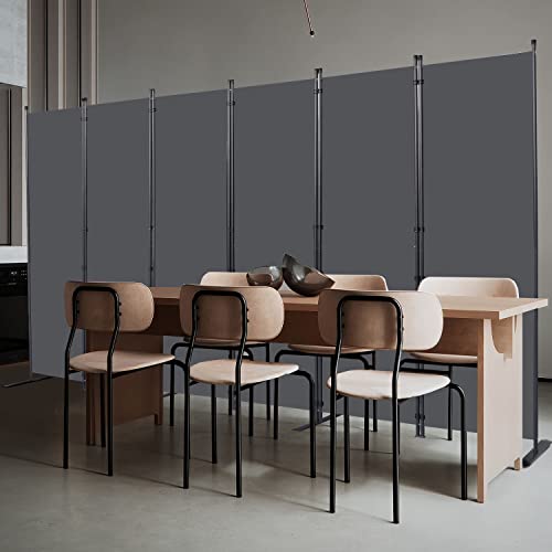 Room Divider 6 Panel Folding Privacy Screens with Wider Feet