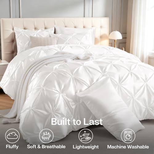 Satin Full Size Comforter Set Ivory