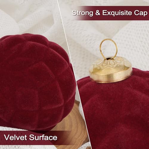 46PCS Velvet Christmas Ball Ornaments Set (46 Count)
