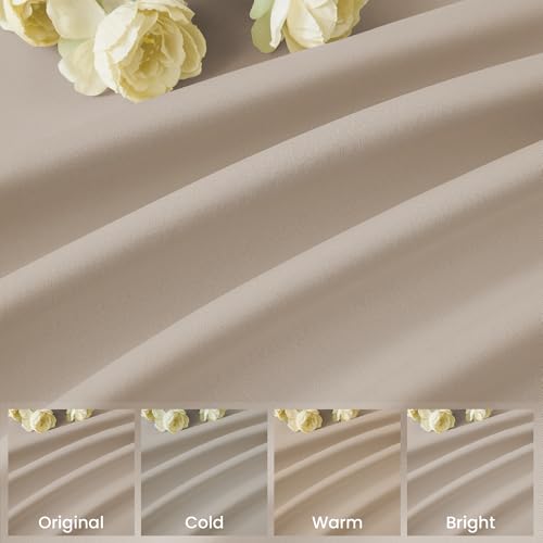 72 Inch Wide Pinch Pleated Taupe Curtains for Sliding Door (2 Count)