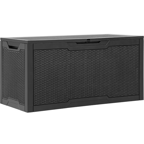 100 Gallon Large Resin Deck Box Outdoor Storage Boxes for Patio