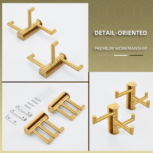 Towel Hooks Swivel Bathroom Hook (2 Count)