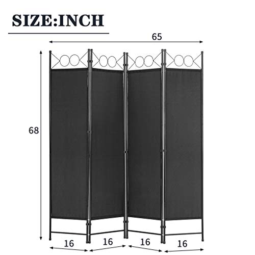 4 Panel Folding Room Divider
