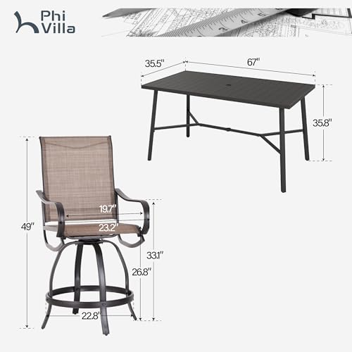Outdoor Bar Dining Set 7 Piece (7 Count)