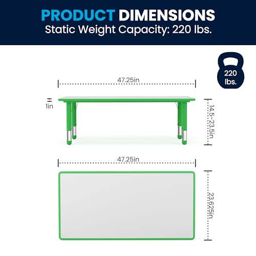 Kids 47.25x23.6 in Plastic Activity Table