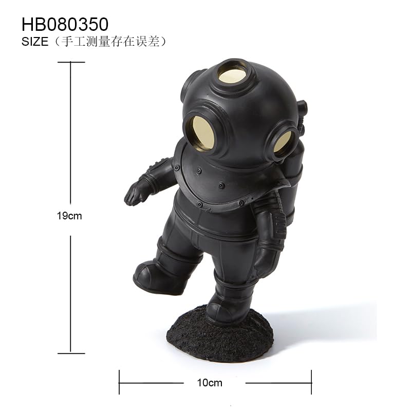 Diver Figurine Nautical Statue Modern Home Sculpture 7.1 Inch