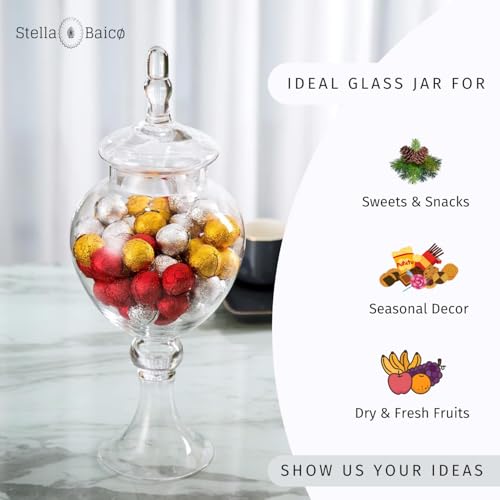 Large Glass Apothecary Jars with Lid