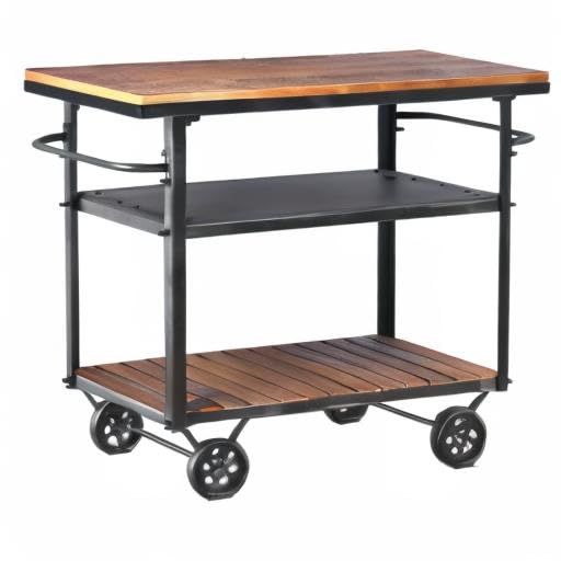 Industrial 3 Tier Rolling Utility Storage Cart Wine Beverage