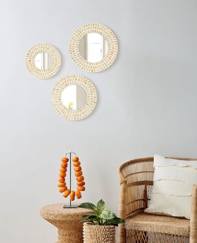 Boho Mirror Wall Decor for Living Room (3 Count)