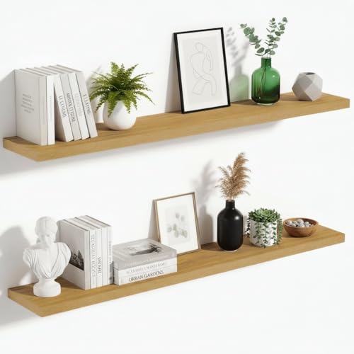 10 Inch Deep Floating Shelves for Wall 48” Set of 2 (2 Count)