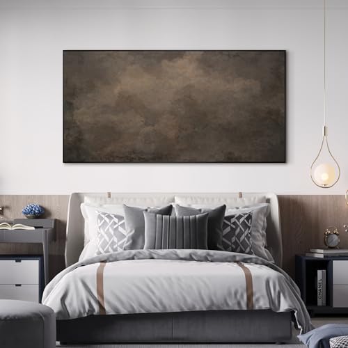 36"x72" Extra Large Framed Wall Art Neutral Cloudy Abstract Illustration