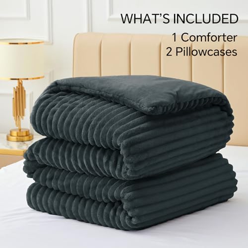Fleece Queen Comforter Set