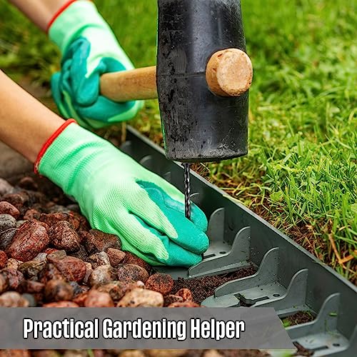 200 Pack 8 Inch Spiral Metal Garden Stakes Landscape Spikes Artificial Turf Stakes Landscape Edging Anchoring Spikes Heavy Duty Grass Nails for Artificial Turf Paver Edges (200 Count)