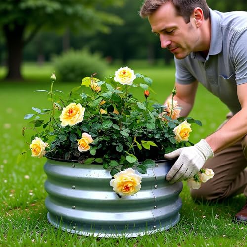 GARDMAX 2 Pack 2x2x1FT Galvanized Round Raised Garden Bed Kit