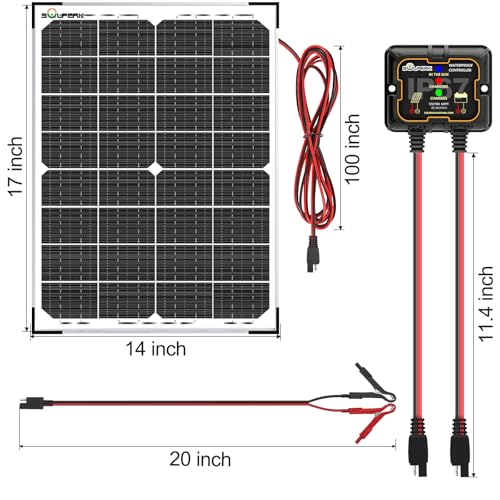30W12V Solar Battery Charger Battery Maintainer + MPPT Controller